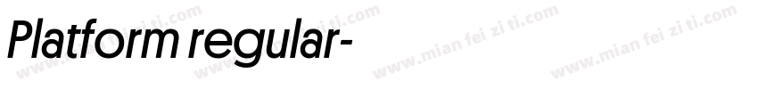Platform regular字体转换